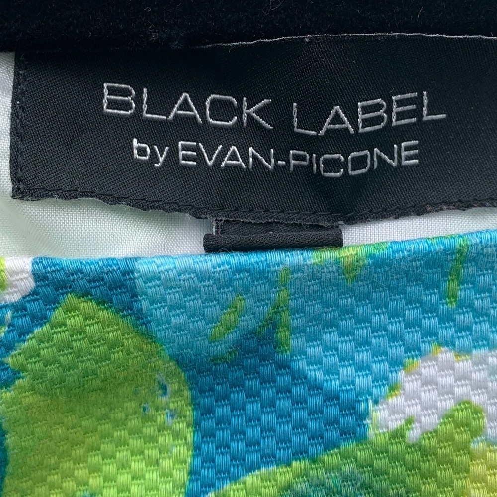 Black Label by Evan Picone Key Lime Floral Dress. - Picture 3 of 3